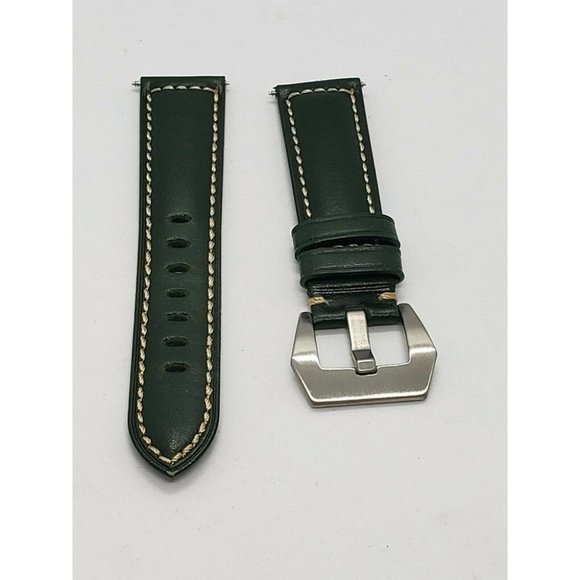 Green Leather 2 Piece 20mm Watch Strap